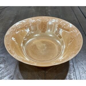 Fire King Peach Luster Ware Laurel Leaf Serving Bowl 8"‎ Vegetable